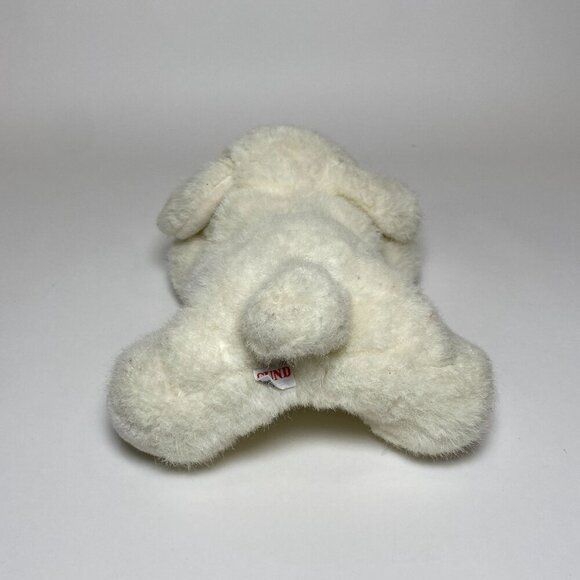 Vintage 1982 Gund Scooter Dog Plush Toy Stuffed Animal White Laying Down - Picture 3 of 8